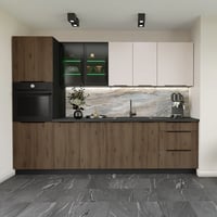 Horní rohová skříňka, kašmír/černá, ARAKA 60x60 GN-90 2F Kondela (foto 4)
