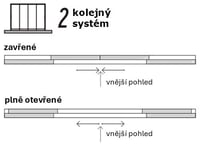 Pergola posuvná zástěna 4 m pro bioklimatickou šedočerná Rojaplast (foto 11)