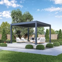 Pergola PRESTIGE Luxusní elektrická bioklimatická 4x4 m hliník volně stojící Rojaplast (foto 9)