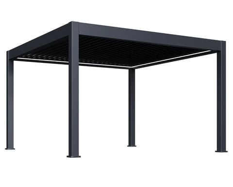 Pergola PRESTIGE Luxusní elektrická bioklimatická 4x4 m hliník volně stojící Rojaplast