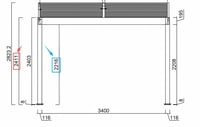 Pergola APEX Bioklimatická 4x3,6 m hliník volně stojící Rojaplast (foto 8)