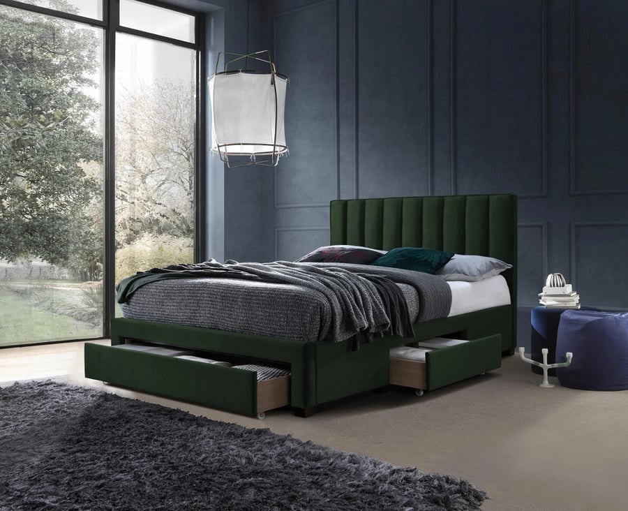 Postel GRACE 140 cm – C. zelená velvet Halmar (foto 10)