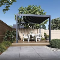 Pergola ECO Bioklimatická 3x3 m ocel volně stojící Rojaplast (foto 7)