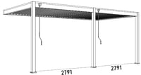 Bioklimatická pergola ke stěně INTRO PLUS 6x3 m Rojaplast (foto 21)