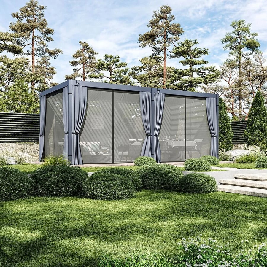 Zahradní souprava ECO závěsů a moskytiér pro pergolu 6x3 m Rojaplast