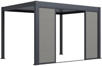 Pergola posuvná zástěna 4 m pro bioklimatickou šedočerná Rojaplast (foto 3)