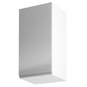 Horní skříňka AURORA G40 – Bílá / šedý extra vysoký lesk, levá Kondela
