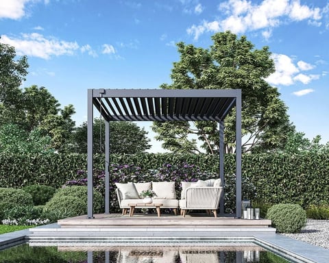 Pergola ECO Bioklimatická 3x3 m ocel volně stojící Rojaplast