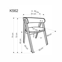 Jídelní židle K562 Halmar (foto 3)