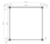 Pergola ECO Bioklimatická 3x3 m ocel volně stojící Rojaplast (foto 15)