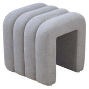 Designový taburet SUNDO – Šedá látka Kondela