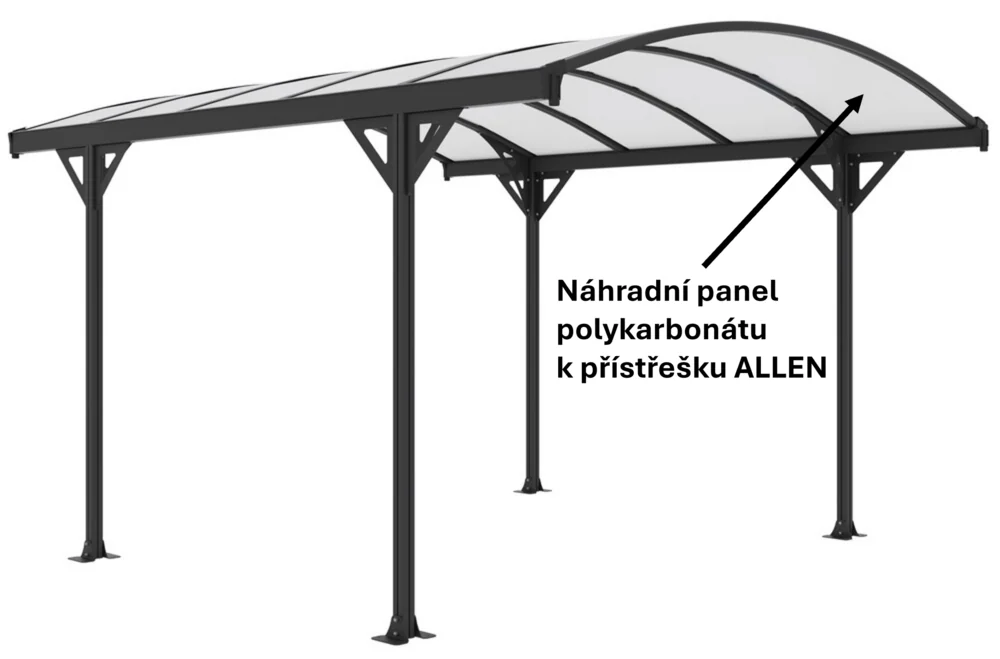 ALLEN Panel polykarbonátu k přístřešku transparentní Rojaplast