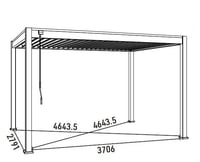 Bioklimatická pergola INTRO NEO 4x3 m Rojaplast (foto 15)