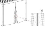 Zahradní souprava ECO závěsů a moskytiér pro pergolu 3x3 m Rojaplast (foto 6)