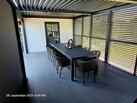 Pergola PANEL ANTRACIT LAMELY zastínění sklápěcí horizontální 1,3 m pro bioklimatickou Rojaplast (foto 6)