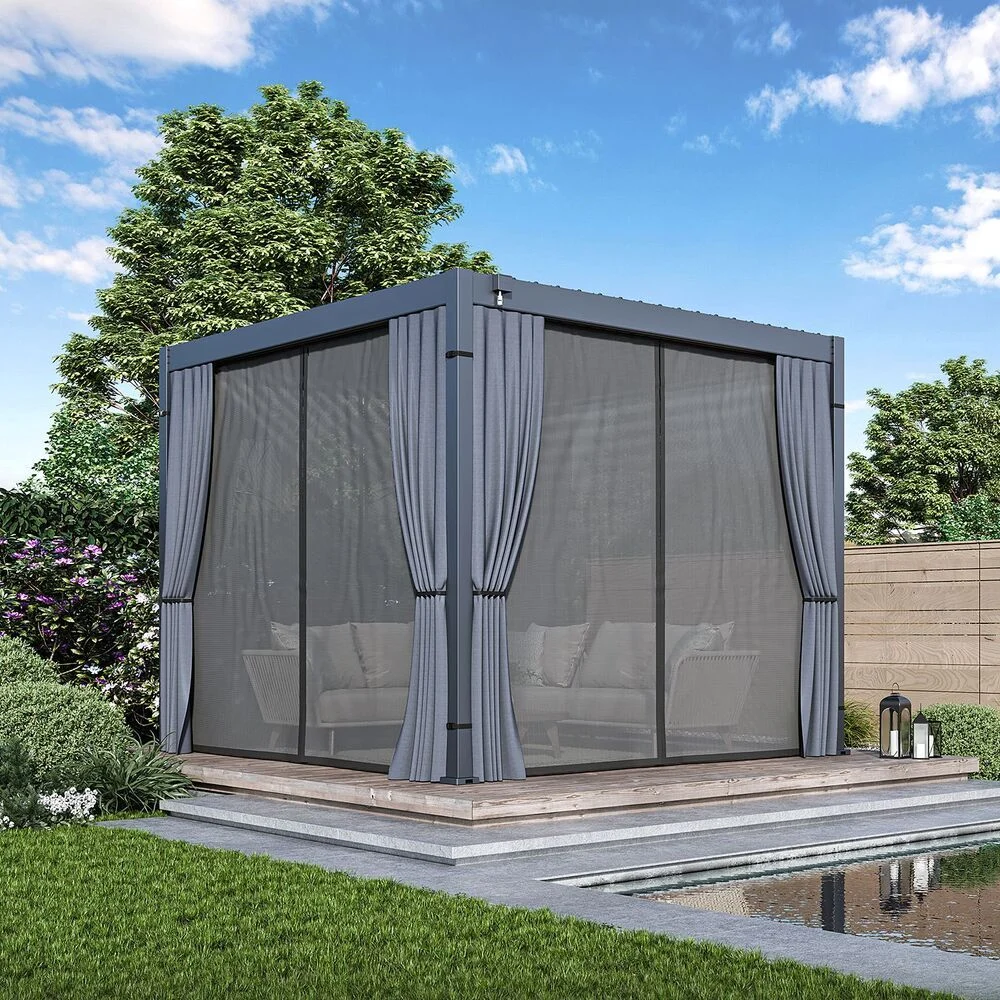 Zahradní souprava ECO závěsů a moskytiér pro pergolu 3x3 m Rojaplast