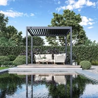 Pergola ECO Bioklimatická 3x3 m ocel volně stojící Rojaplast