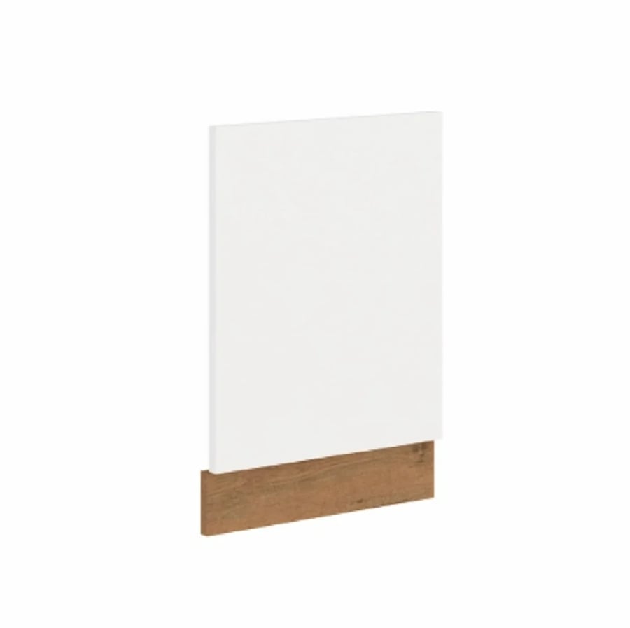 Dvířka na vestavnou myčku nádobí VEGA ZM 570x446 – Dub lancelot / bílá extra vysoký lesk HG Kondela (foto 7)
