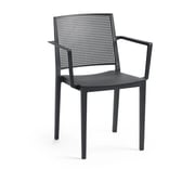 Zahradní křeslo GRID ARMCHAIR – Antracit Rojaplast