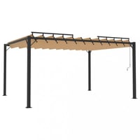 Pergola s lamelovou střechou 3 x 4 m hliník / látka Dekorhome Vida (foto 7)