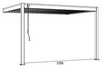 Bioklimatická pergola ke stěně INTRO PLUS 4x3 m Rojaplast (foto 19)