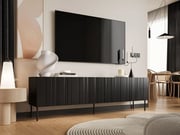 TV stolek ISLA 200 cm – Černá matná ( 1 szt.=2 p. ) Halmar
