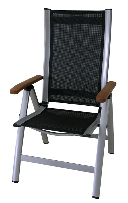 Zahradní křeslo SUN GARDEN ASS COMFORT polohovací hliníkové stříbrná Rojaplast