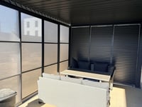 Pergola posuvná zástěna 4 m pro bioklimatickou šedočerná Rojaplast (foto 7)