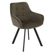 Designové křeslo PETIN – Zelená Velvet/černá Kondela