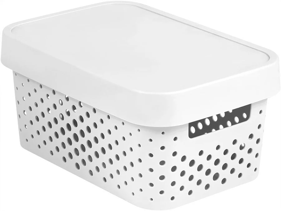 Úložný box INFINITY DOTS 4,5L – bílá Rojaplast (foto 24)