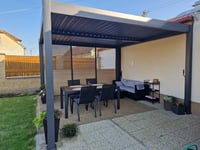 Pergola PANEL WOOD LAMELY zastínění sklápěcí horizontální 1,3 m pro bioklimatickou Rojaplast (foto 7)