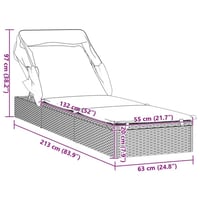 Lehátko se skládací střechou Dekorhome Vida (foto 4)