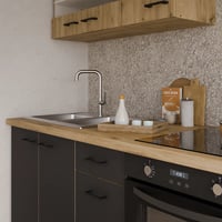 Dvířka na myčku, černý mat / dub artisan, Monro ZM 713x596 Kondela (foto 2)