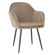 Designové křeslo ZIRKON – Šedohnědá Taupe Velvet látka Kondela