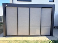 Pergola posuvná zástěna 3 m pro bioklimatickou šedočerná Rojaplast (foto 6)