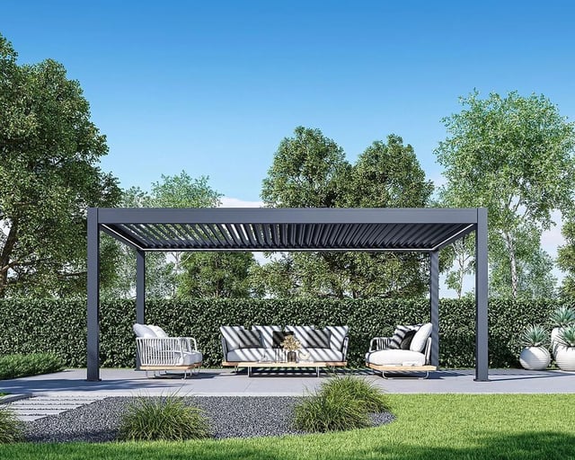 Pergola PRESTIGE Luxusní elektrická bioklimatická 6x4 m hliník volně stojící – TOP akční produkt kategorie