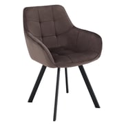 Designové křeslo PETIN – Šedohnědá Velvet/černá Kondela