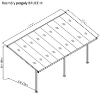 Pergola BRUCE H polykarbonát Rojaplast (foto 8)