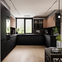 Horní skříňka, černá, SIBER 40 GU-36 1F Kondela (foto 4)