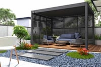 Pergola PANEL LAMELY zastínění fixní horizontální 1 m pro bioklimatickou Rojaplast (foto 14)