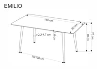 Jídelní stůl EMILIO 120 cm Halmar (foto 20)