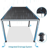 Bioklimatická pergola INTRO DUO 8x4 m Rojaplast (foto 18)