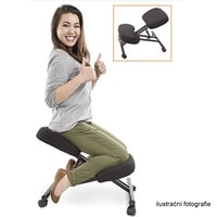 Ergonomická kľakačka, šedohnědá taupe / černá, RUFUS Kondela (foto 2)