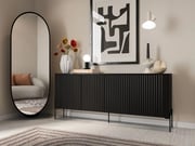 Komoda VERA 190 cm – Černá ( 1 szt.=2 p. ) Halmar
