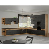 Horní skříňka, šedá matná/dub lancelot, VEGA 58x58 GN-72 1F Kondela (foto 3)