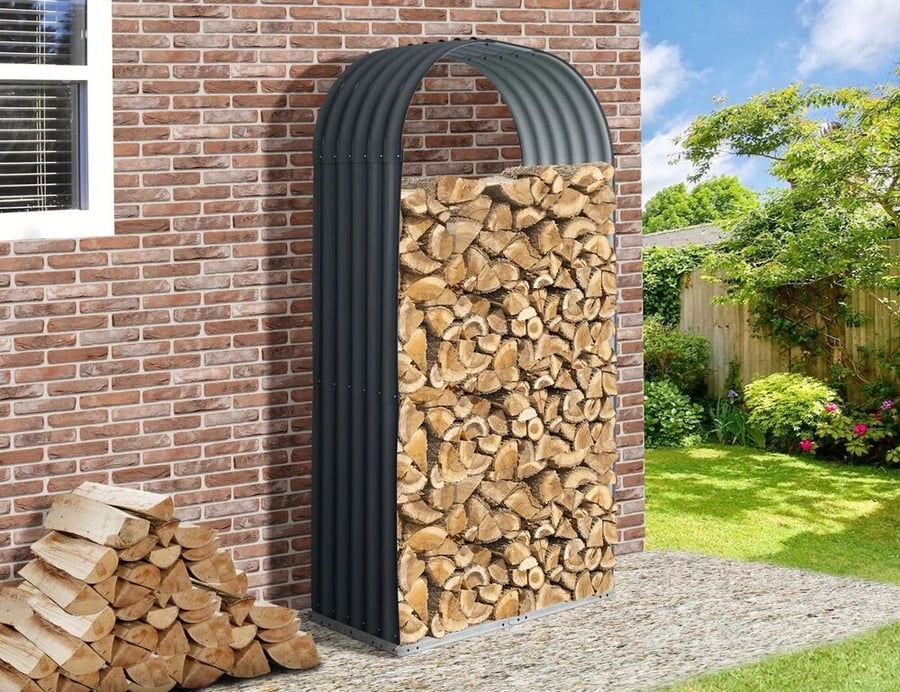 Dřevník SUN ovál 103x40x200cm Rojaplast