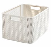 Úložný box STYLE L – krémová Rojaplast