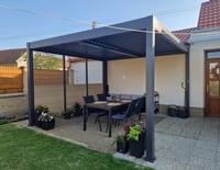 Pergola PANEL WOOD LAMELY zastínění sklápěcí horizontální 1,3 m pro bioklimatickou Rojaplast (foto 6)