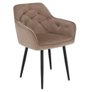 Designové křeslo VERIO – Světle hnědá Velvet látka Kondela