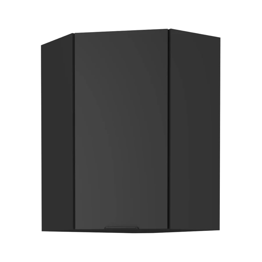 Horní rohová skříňka, černá, SIBER 60x60 GN-90 1F Kondela